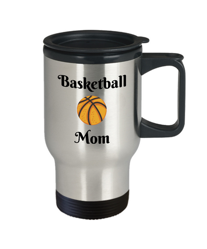 Basketball Mom Travel Coffee Cup Mug Mom Gifts Stainless Steel Mug Sports Mom Novelty