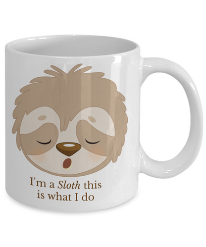 Funny Sloth Coffee Mug sloth lovers gift birthday gifts for her him cute unique custom cup