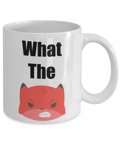 Funny Fox Mug- What The Fox -Novelty-tea cup gift-cute-mug with sayings-office-sarcastic