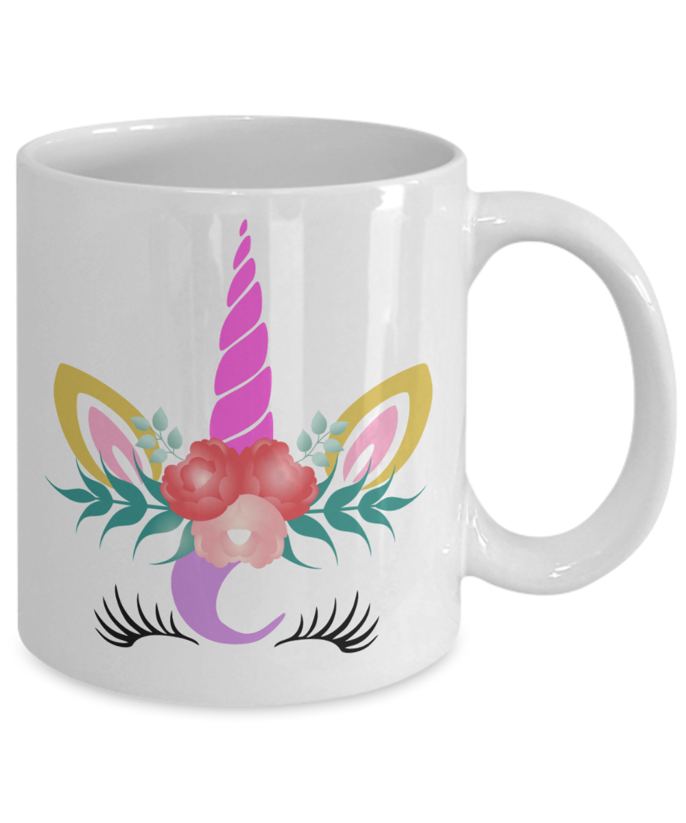 Unicorn coffee mug unicorn birthday gift tea cup face women funny custom unique mug