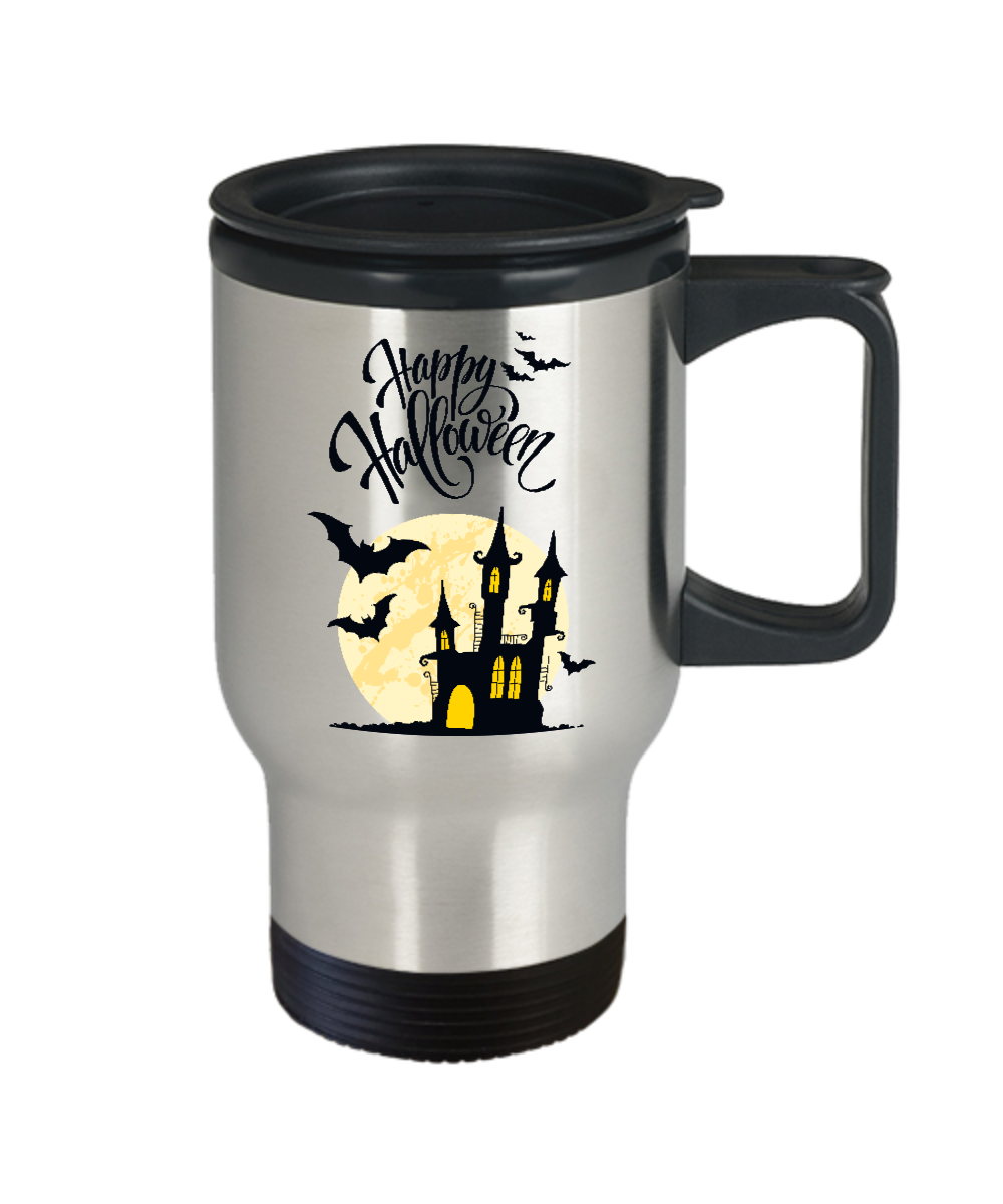 Happy Halloween-Travel Coffee Mug-Stainless Steel-Halloween- Home decor-Fall decor Custom Mug