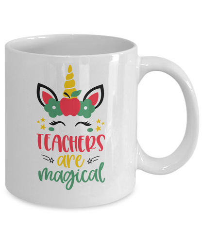 Teacher Coffee Mug Cute Unicorn Cup Ceramic