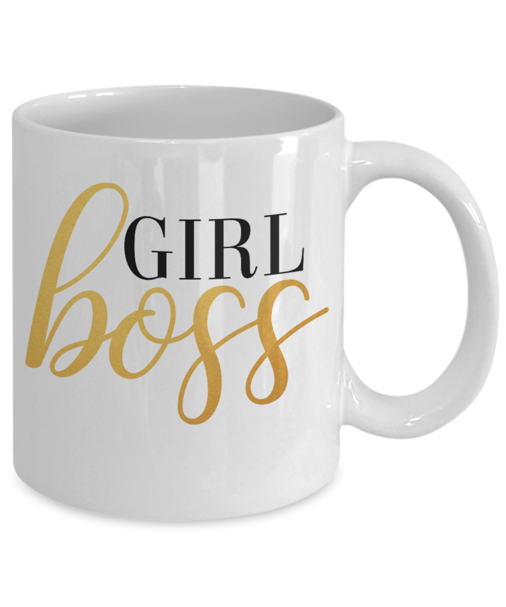 Girl boss funny coffee mug tea cup mug with sayings gift women girl power feminist motivational