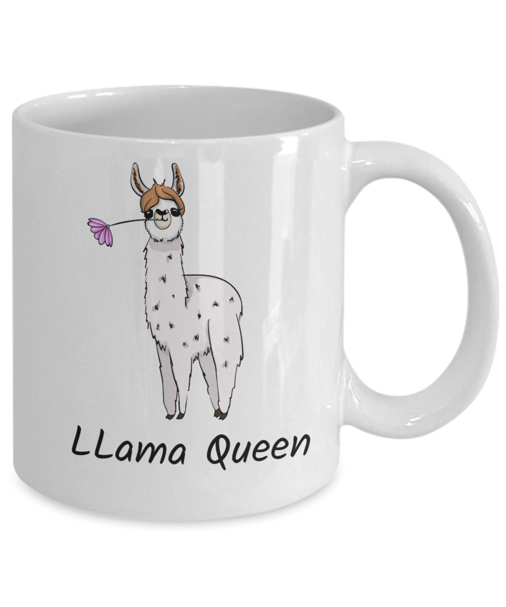 Llama queen funny coffee mug