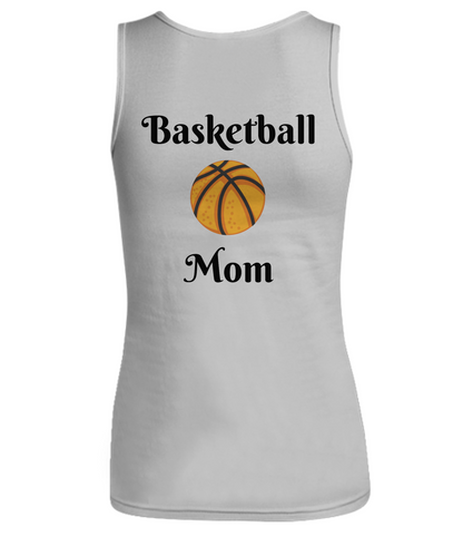Basketball Mom T-Shirt Tee Top Novelty  Gifts For Moms Women  White Tank Top