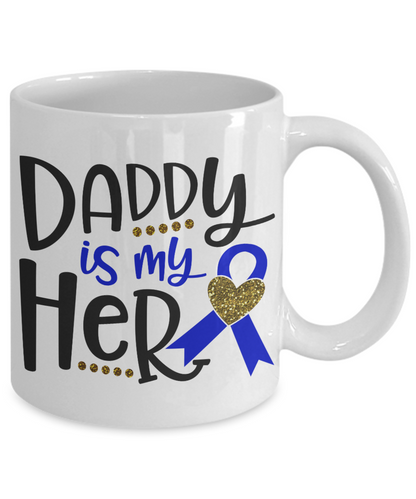 Funny Coffee Mug/ Daddy is my Hero /novelty tea cup gift dads father's day sentiment birthday