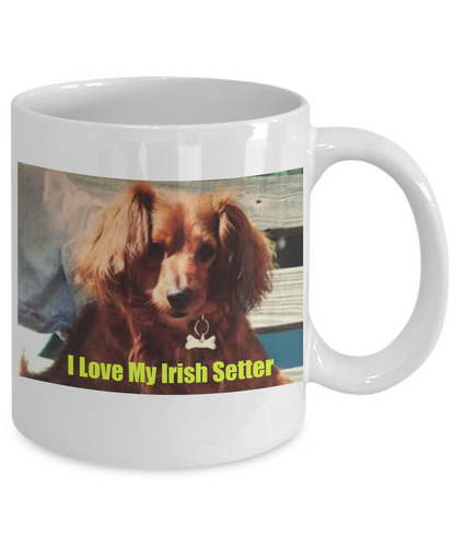 I Love My Irish Setter/Coffee Mug Tea Cup Gift Dog Owners Lovers Statement Mug With Sayings