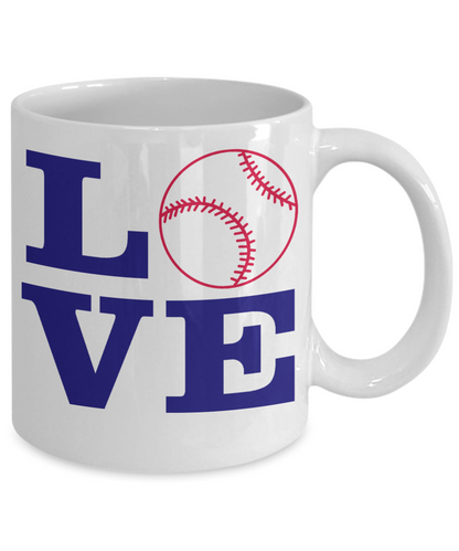 Love Baseball Coffee mug sports player fan lover novelty gift ceramic gift for her birthday gift