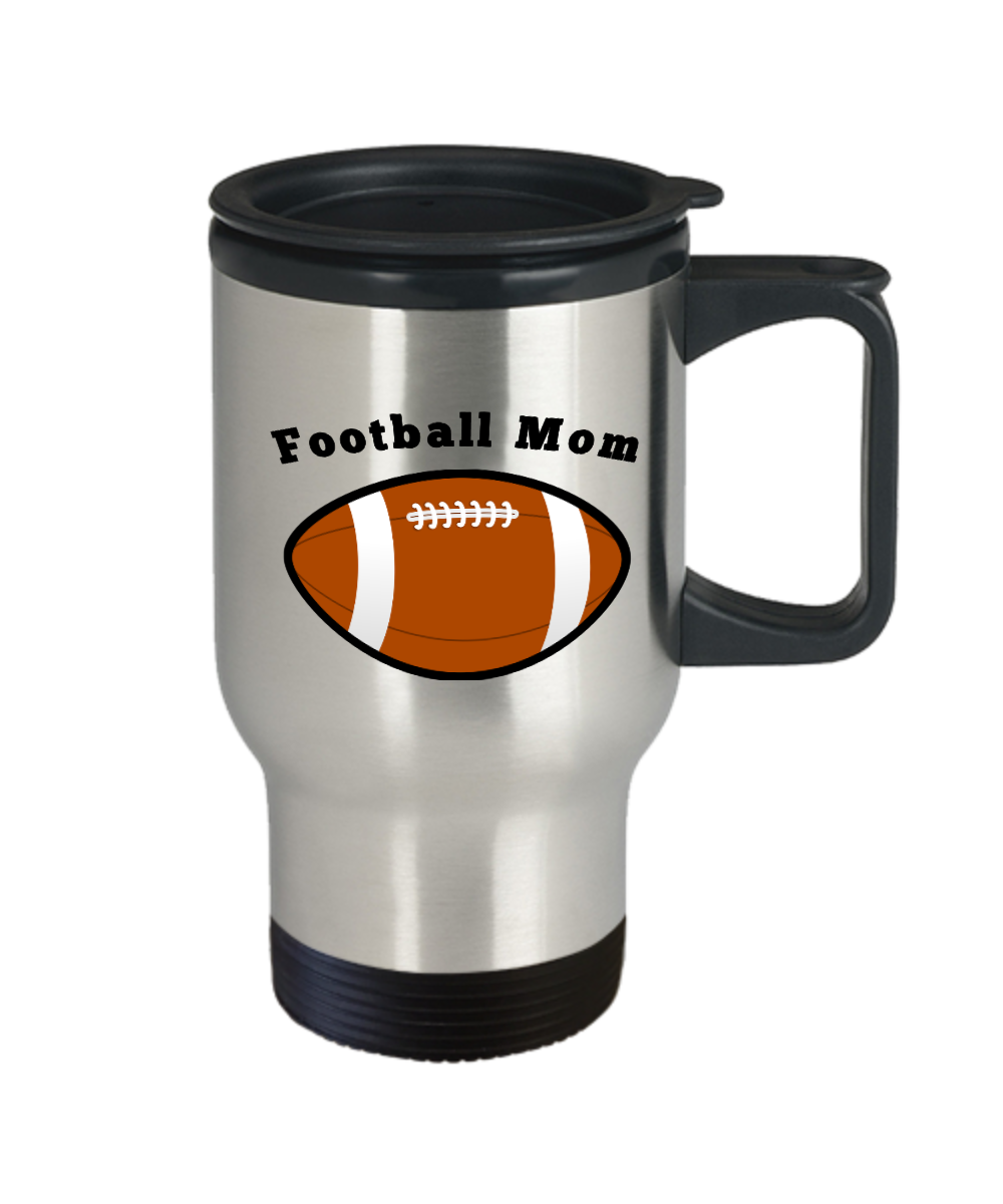 Football Mom Travel Coffee Mug Cup Stainless Steel  Gifts For Women Sports Parents