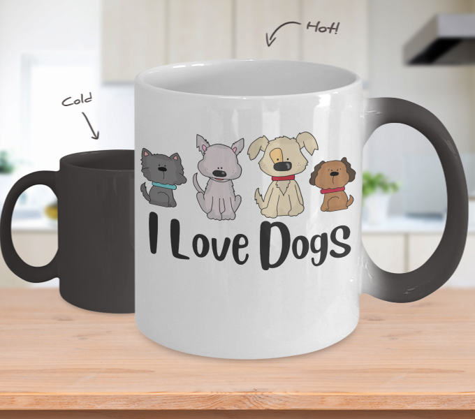 Dog Lover Gift I Love Dogs Coffee Mug Custom Mug