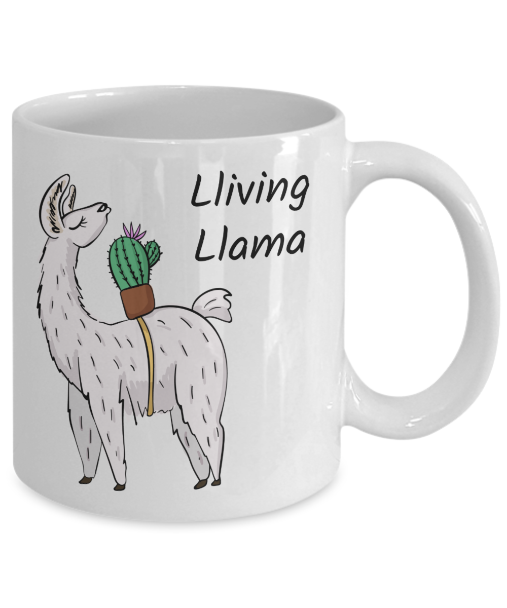 living Llama coffee mug cup