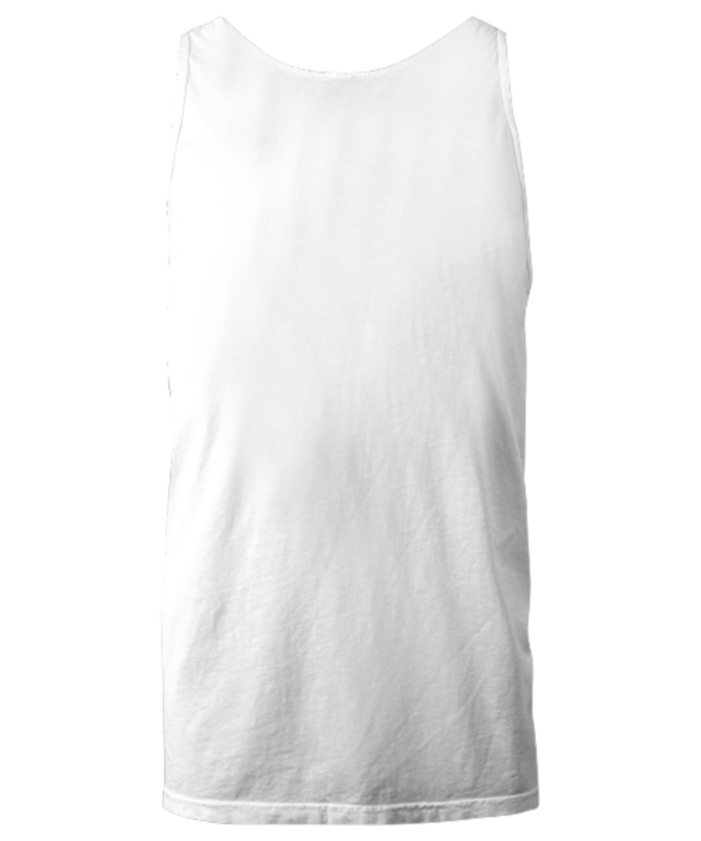 Funny Cat Tank Top -Cool Cat-  Unisex White Cotton Custom Printed  For Women Men Friends
