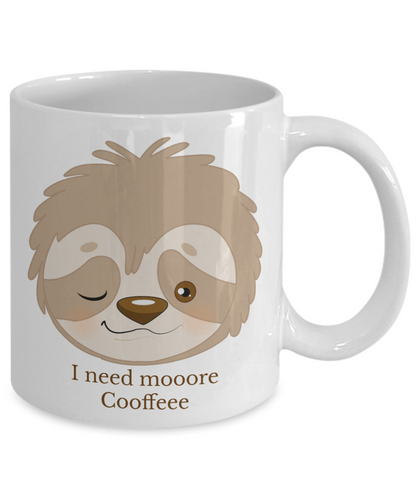 Funny sloth coffee mug tea cup novelty gift women men office sloth lovers unique custom cup