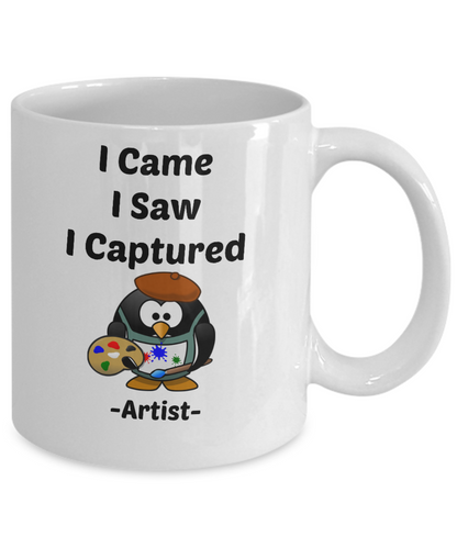 I Came I Saw I Captured Artist Novelty Coffee Mug Gifts For Artists Funny Mugs With Sayings