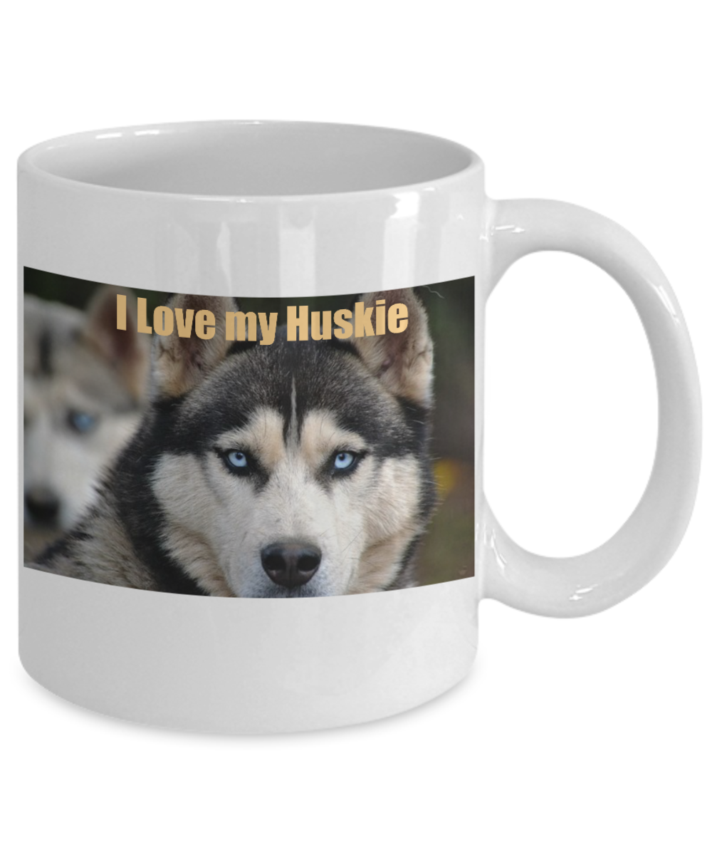 I Love My Huskie/ Novelty Coffee Mug/Tea Cup Gift Huskie Pet Dog Owners Statement Mug With Sayings