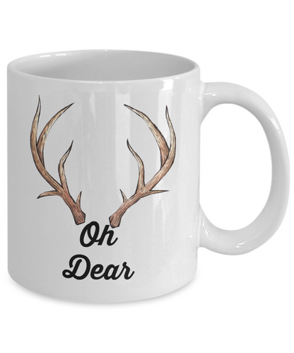 Funny coffee mug-Oh Dear-tea cup gift novelty mug with sayings animal lovers
