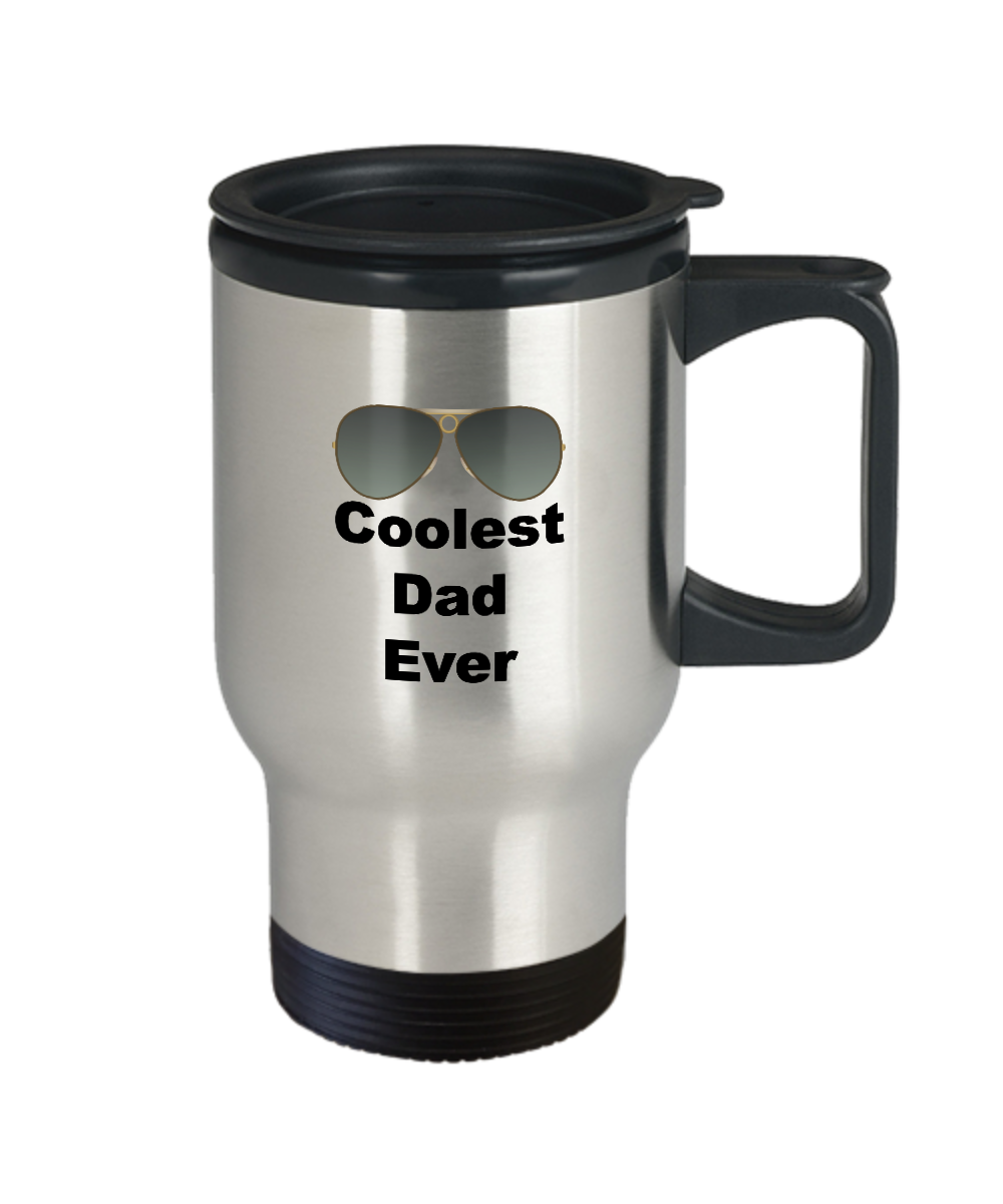 Coolest Dad Ever Stainless Steel Travel Mug Father's Day Gift For Dad Funny Novelty Birthday Gifts