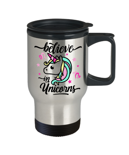 Unicorn travel coffee mug tea cup gift for women unicorn lovers birthday coffee lovers unique custom