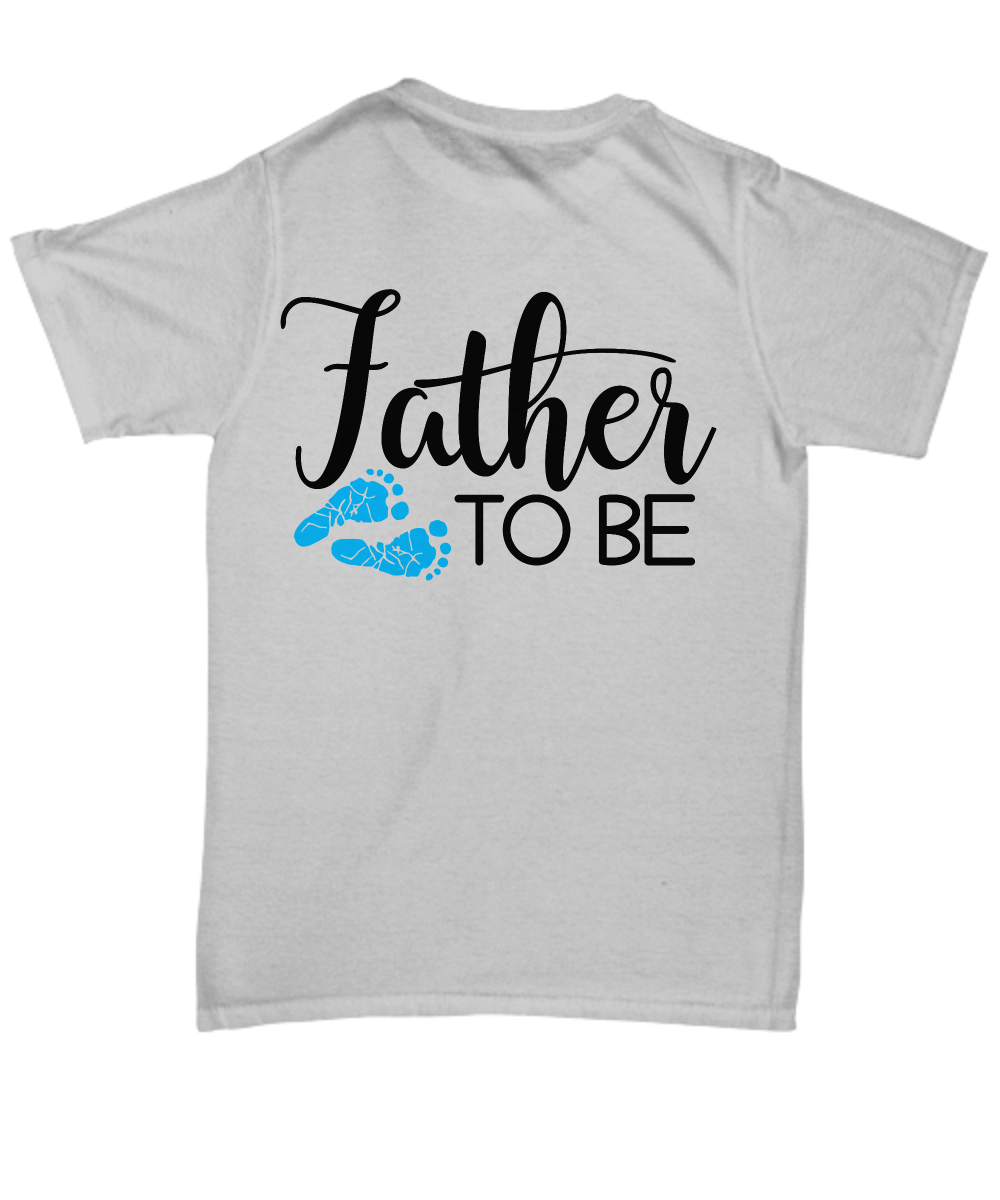 Father to be- t-shirt gift novelty future dads fathers cotton gray  T-shirt.