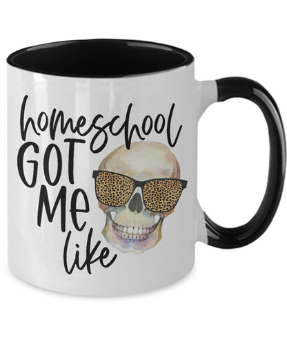 Funny Halloween Coffee Mug Skull Homeschool Tea Mug