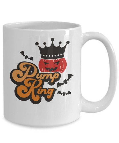 Pump King Halloween Pumpkin Mug Gift Funny Couples Coffee Mug