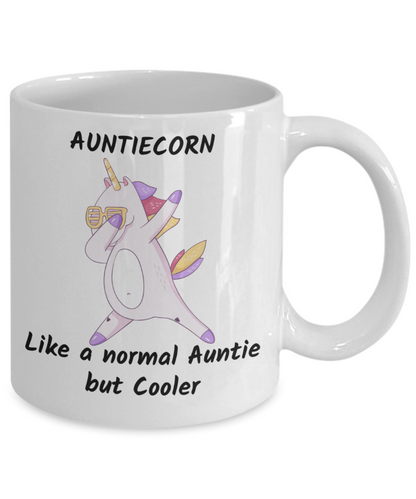 Auntiecorn Coffee Mug Aunt gift  Auntie Mug Funny Mug  Gift for Women Unicorn Lover Gift
