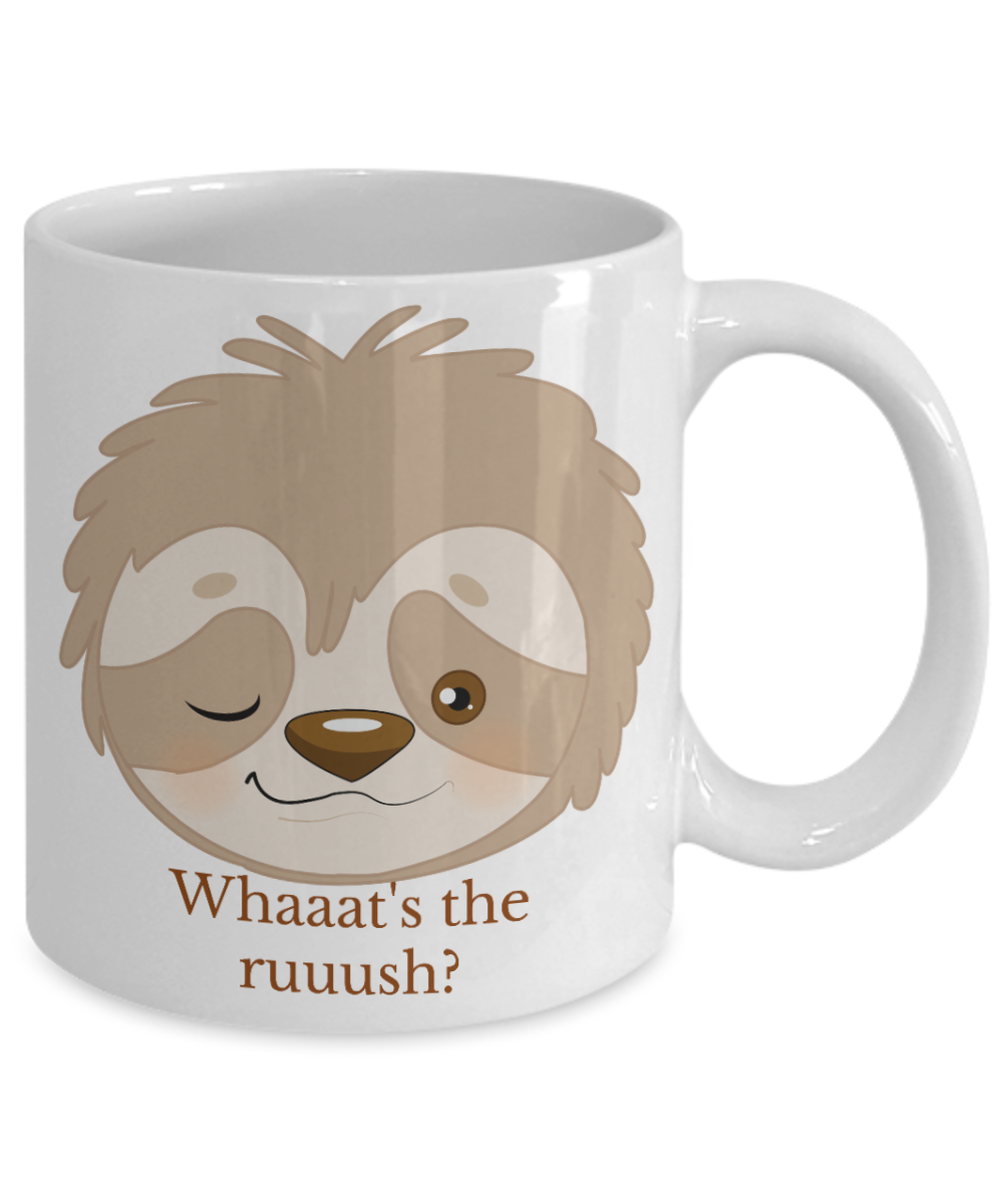 Cute Sloth coffee mug funny animal tea cup gift for her birthday novelty ceramic mug