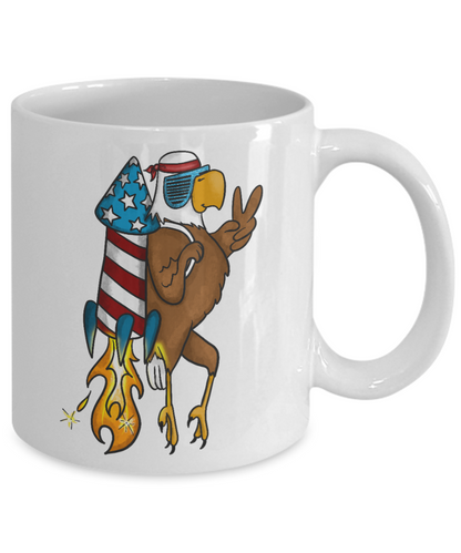 Patriotic Eagle 4th of July Coffee Mug Gift Funny