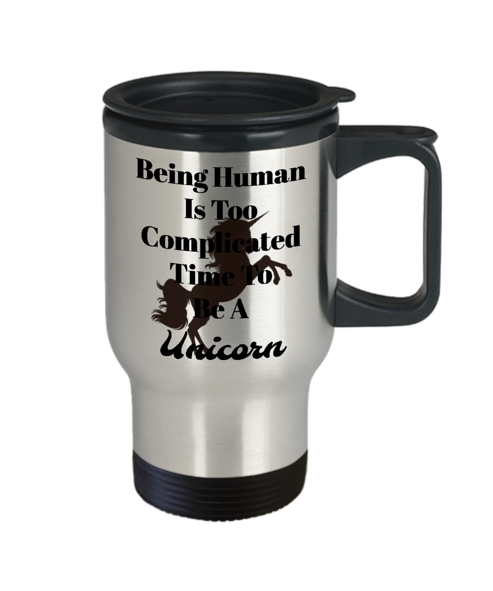 Unicorn travel coffee tea mug cup stainless steel birthday unicorn lovers gift for women unique custom mug