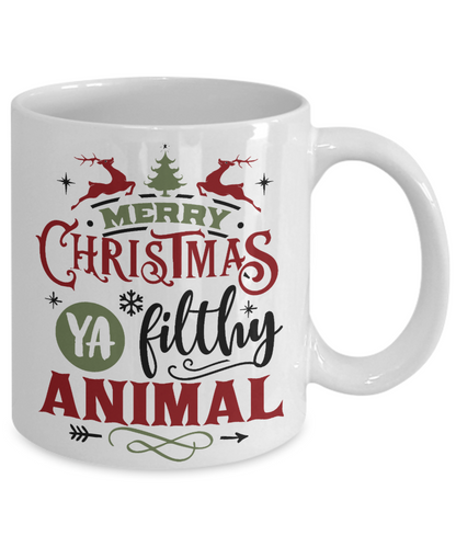 Christmas Coffee mug Merry Christmas ya Filty Animal Custom Mug