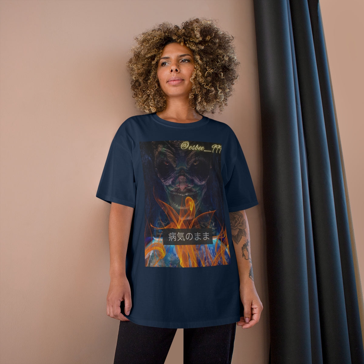 Champion Graphic Goth T-Shirt, Halloween Shirt Cool Trendy Aesthetic Unisex
