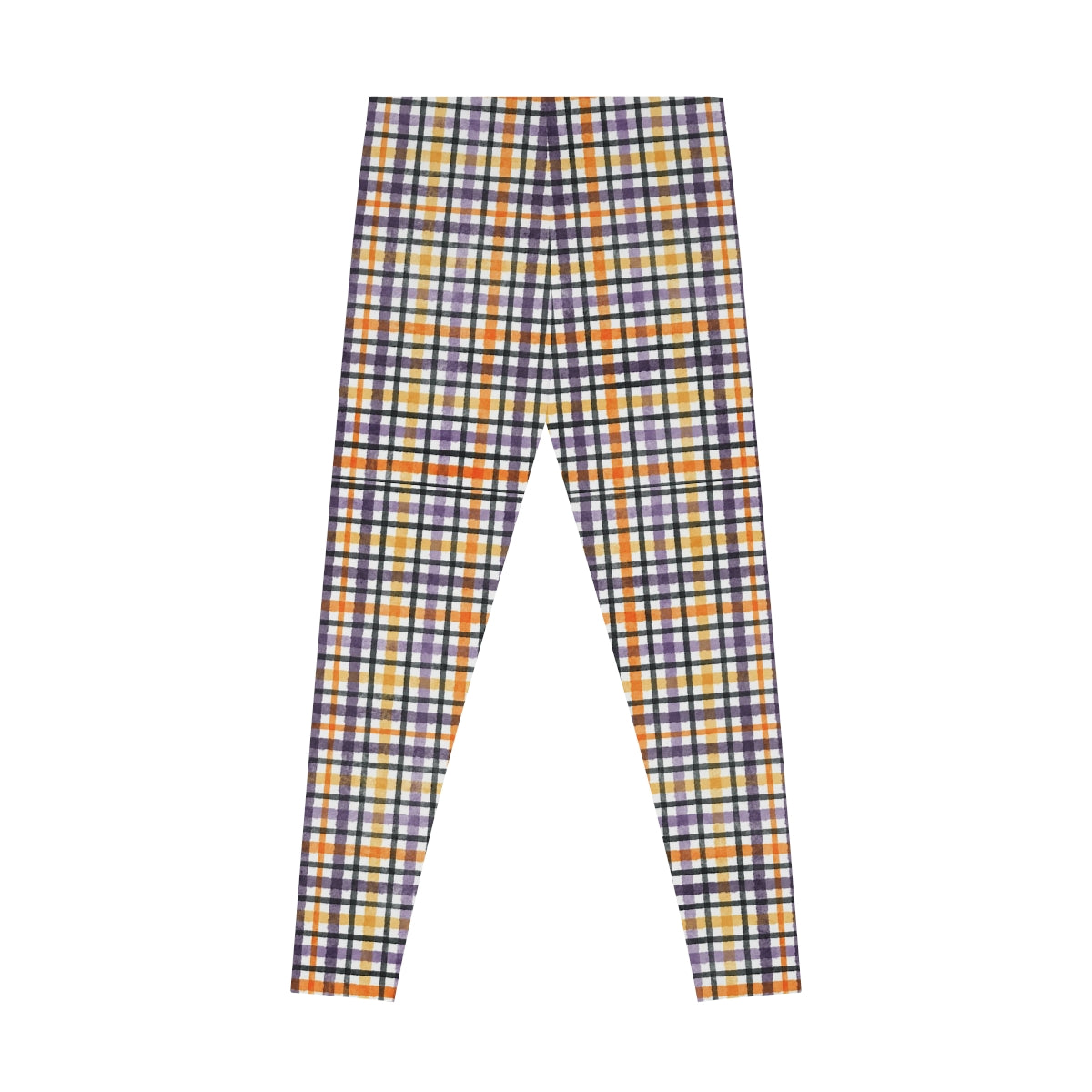 Ladies Trendy Plaid Check Stretchy Leggings Yoga Gym Streetwear