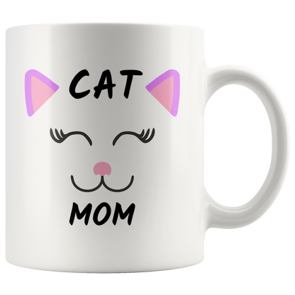 Cat mom Gift for women Coffee mug Cat lover Cute Cat gift  Cat lady owner Tea cup Custom Ceramic