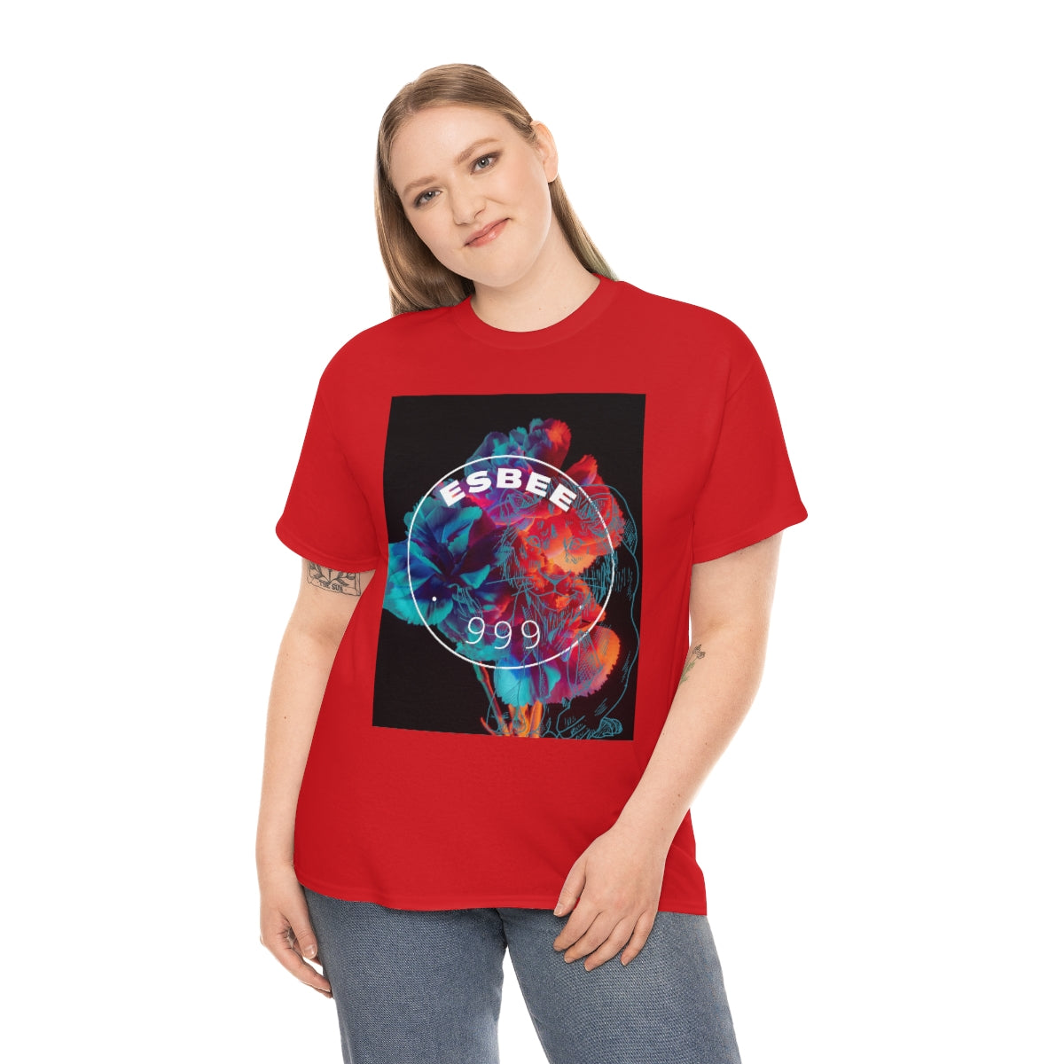 Y2k Abstract Art Graphic Tee Unisex Crewneck Shirt, Streetwear Grunge