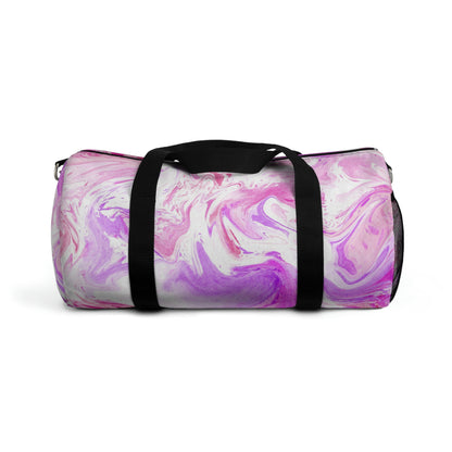 Pink Tie Dye Duffle Bag, Weekender Duffle Bag, Carry-on Travel Overnight Canvas Duffel Bag