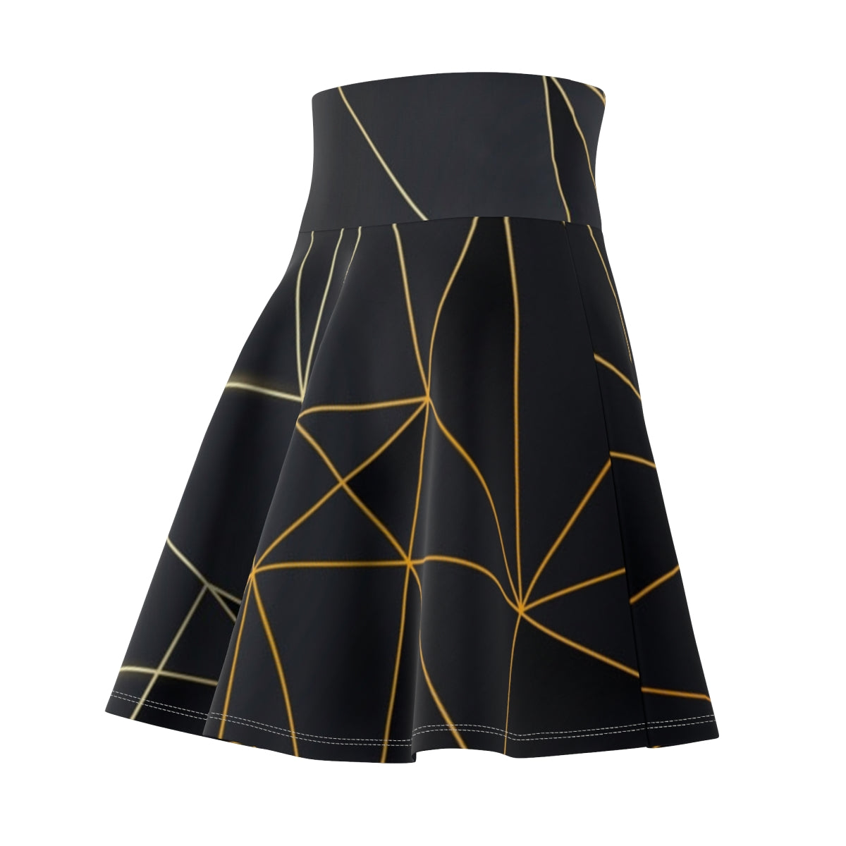 Women's Black Skater Skirt, Cute High Waist Skirt, Full Circle A Line Skirt, Short Skirt