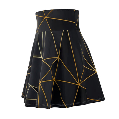 Women's Black Skater Skirt, Cute High Waist Skirt, Full Circle A Line Skirt, Short Skirt