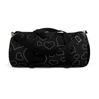black hearts goth duffle bag