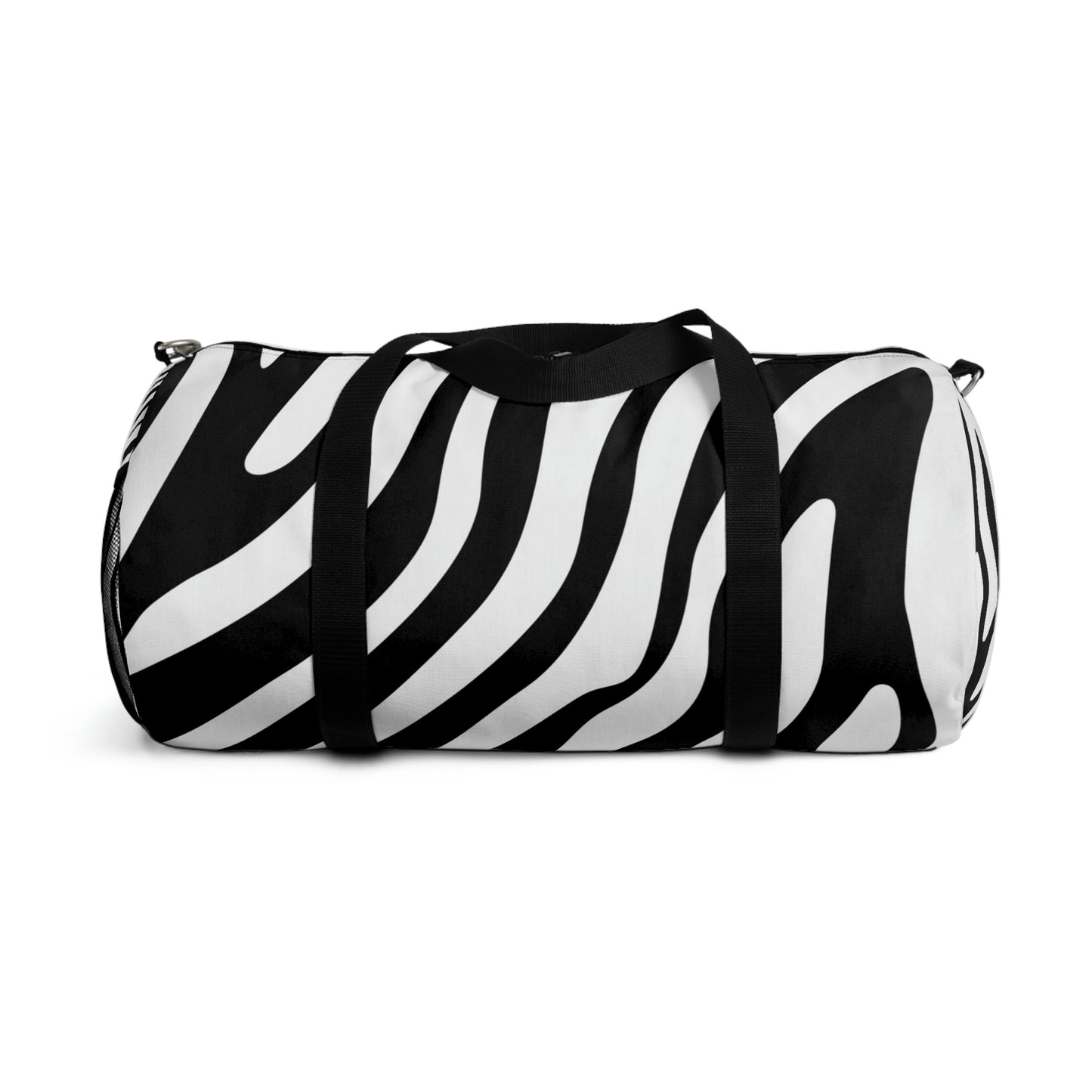 Zebra Print Duffle Bag, Weekender Duffle Bag, Carry-on Travel Overnight Canvas Duffel Bag