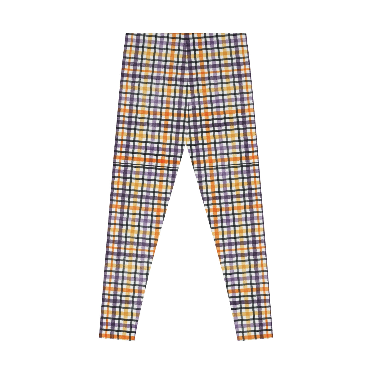 Ladies Trendy Plaid Check Stretchy Leggings Yoga Gym Streetwear