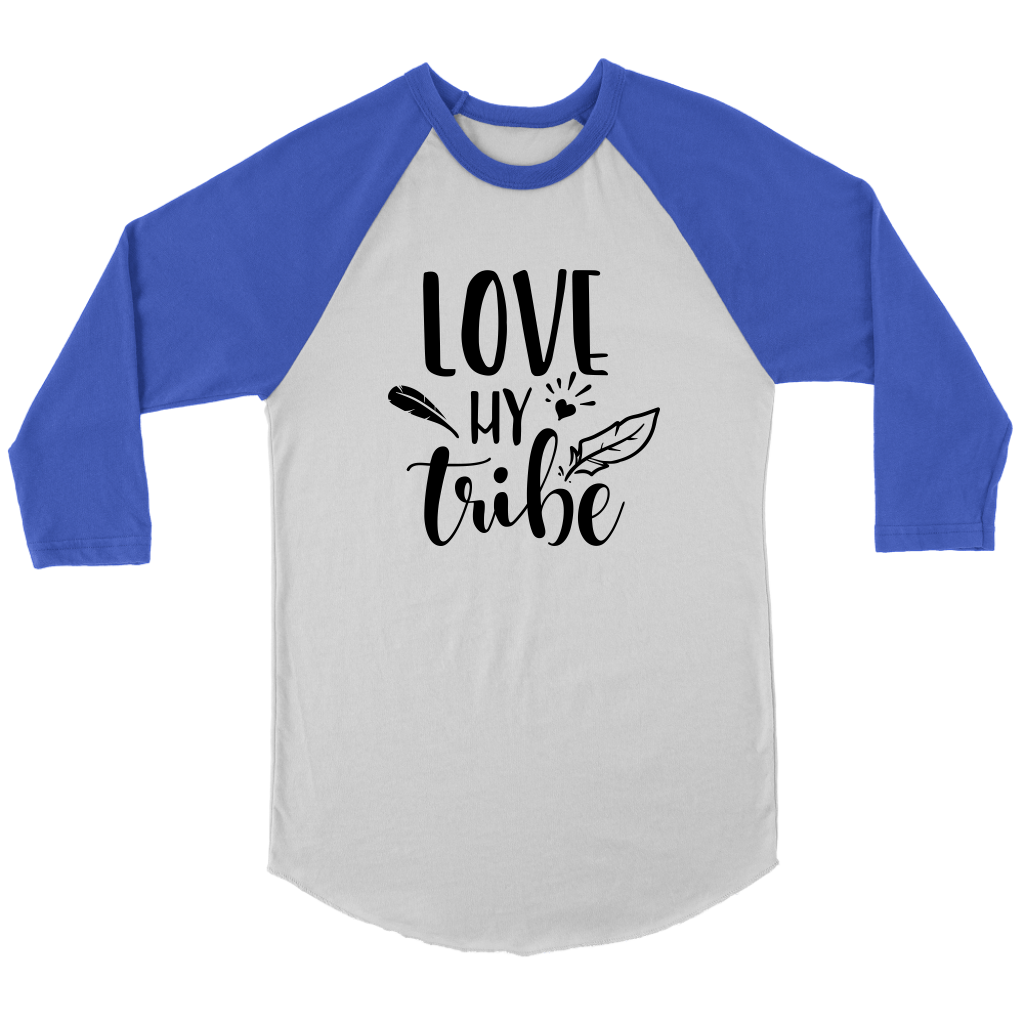 Love My Tribe unisex-shirt-dads-moms-sports-family racer back tank-summer top.