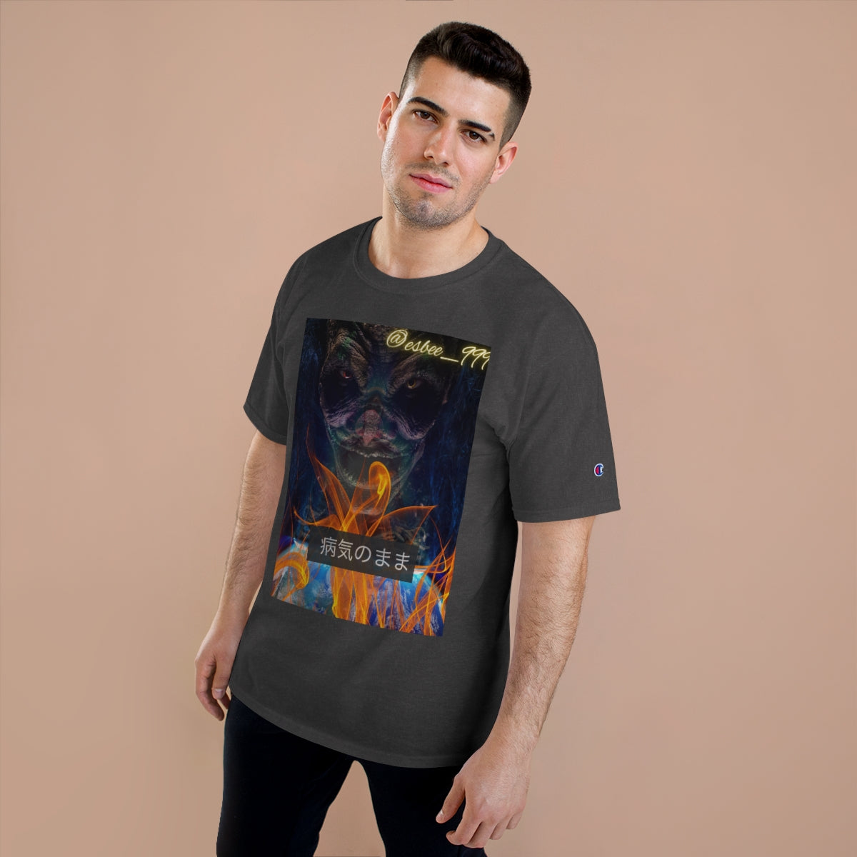 Champion Graphic Goth T-Shirt, Halloween Shirt Cool Trendy Aesthetic Unisex