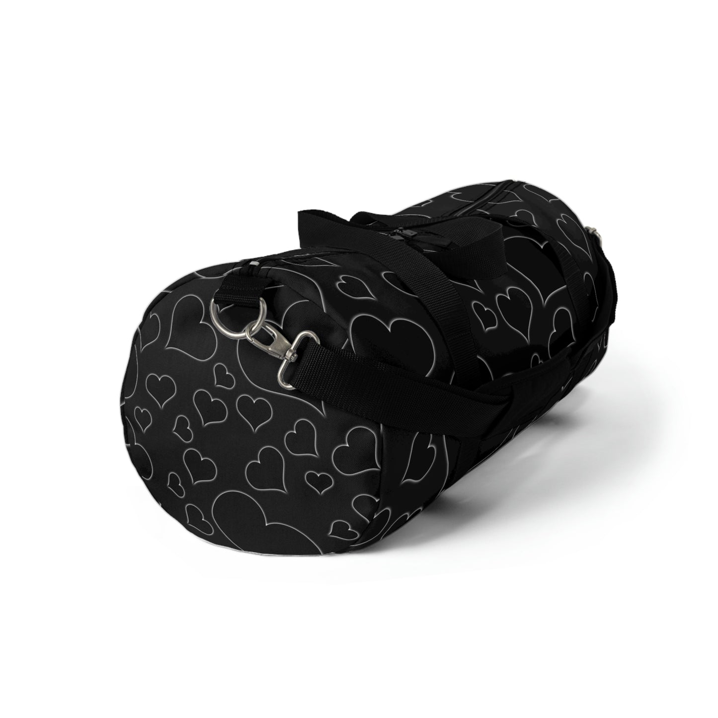 Black Hearts Duffle Bag, Goth Duffle Bag, Weekender Duffle Bag, Carry on