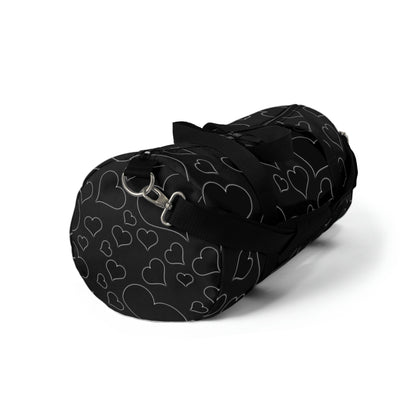 Black Hearts Duffle Bag, Goth Duffle Bag, Weekender Duffle Bag, Carry on