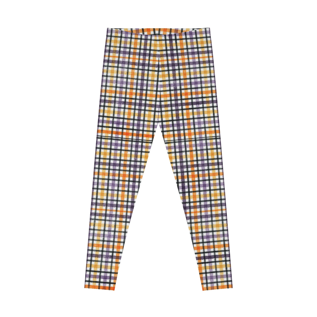 Ladies Trendy Plaid Check Stretchy Leggings Yoga Gym Streetwear