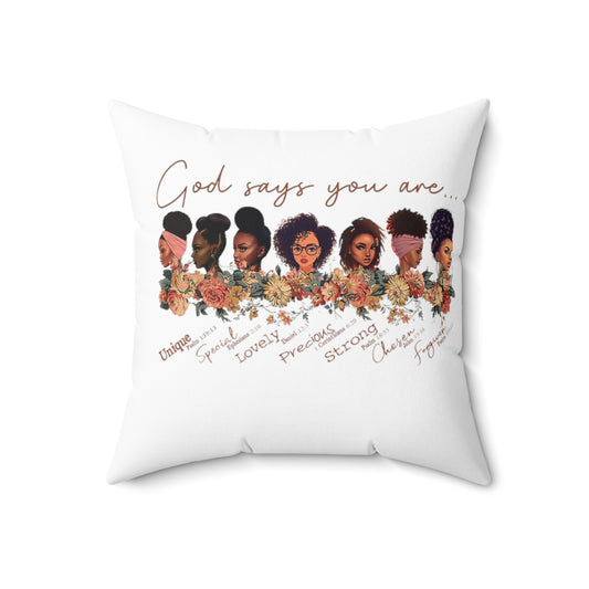 Beautiful Woman Black Woman Throw Pillow, Accent Sofa Cushion Throw Pillow Cover, Decorative Pillow Case,