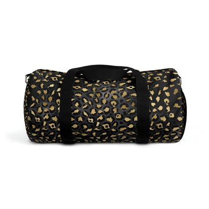 Leopard Print Duffle Bag, Weekender Duffle Bag, Carry-on Travel Overnight Canvas Duffel Bag