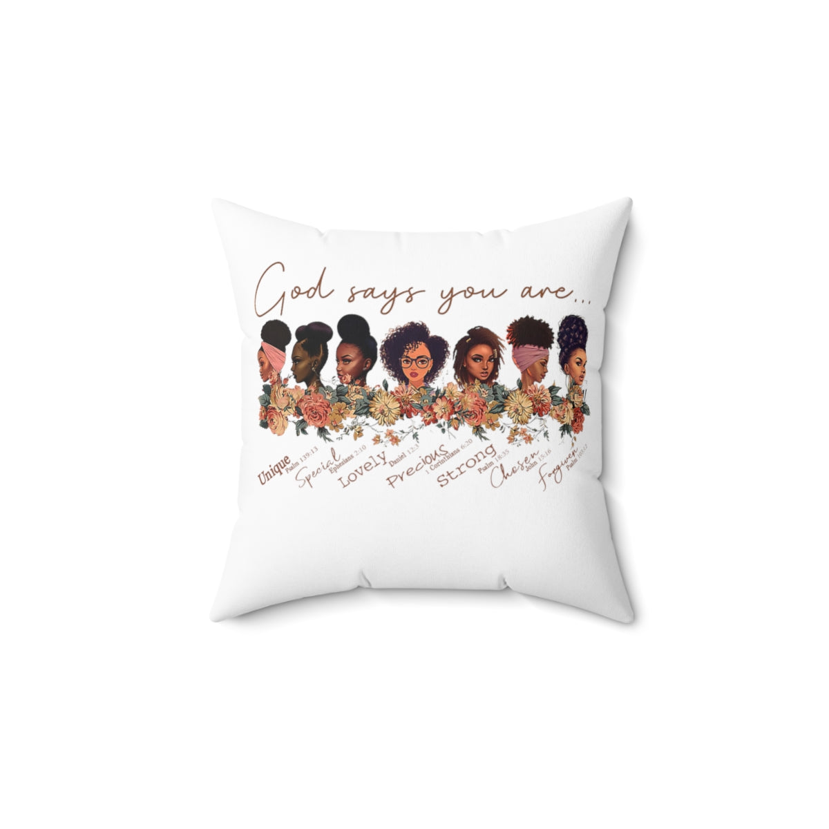 Beautiful Woman Black Woman Throw Pillow, Accent Sofa Cushion Throw Pillow Cover, Decorative Pillow Case,