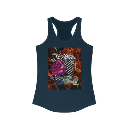 Women's Gothic Racerback Tank Top, Rose, Flower Shirt,  Goth Style, Fashion, Summer Clothing