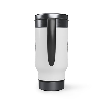 Peeping Black Girl Christmas Travel Mug with Handle, Coffee Lover Mug   14oz
